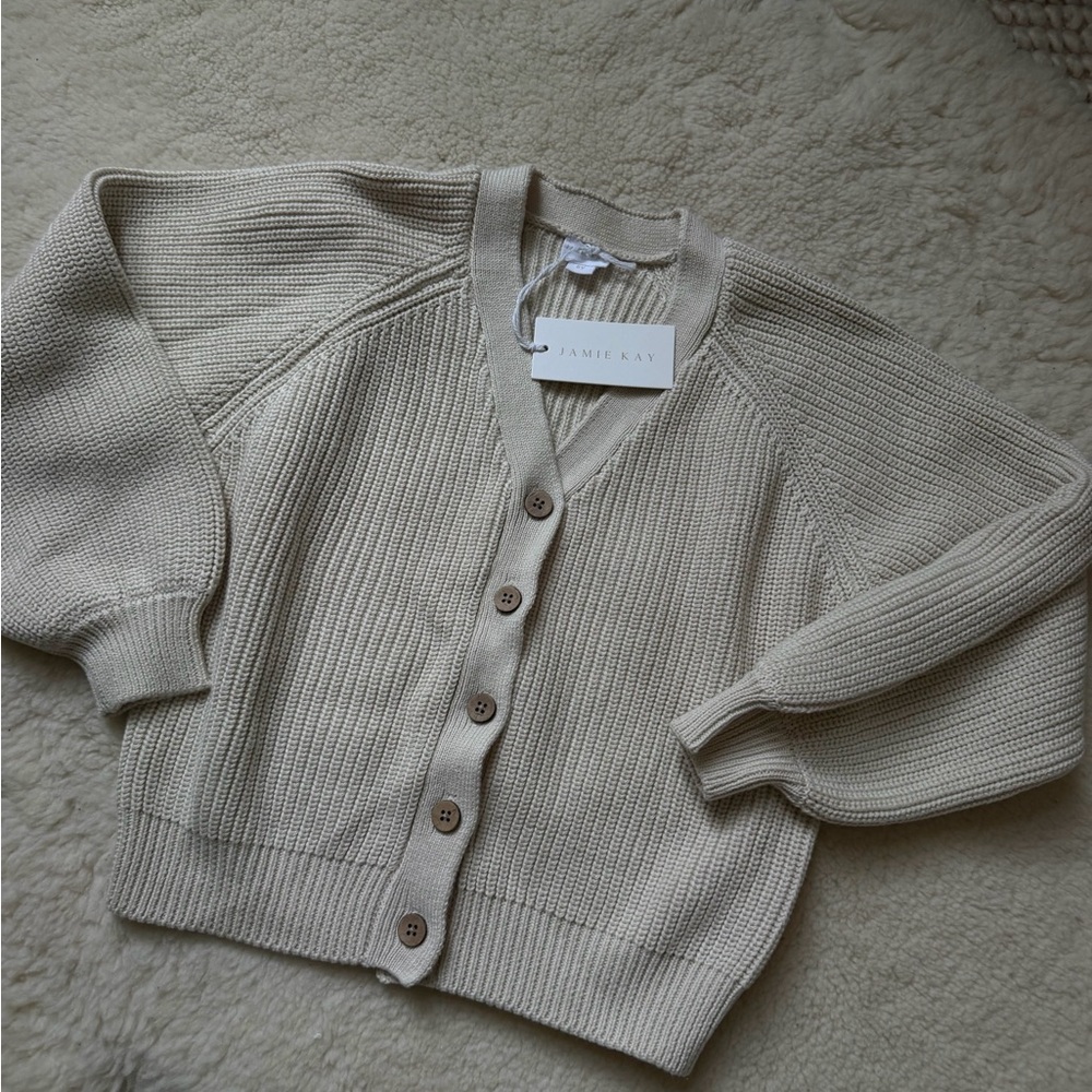 Jamie Kay kids size 8 Tan Cardigan Sweater